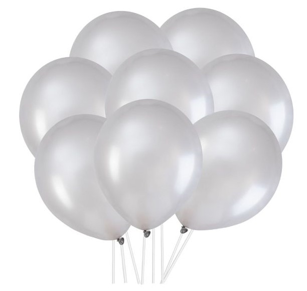 Ballons ARGENT 30cm 8Pcs.