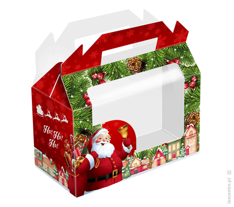 Boîte de Noël PICKNIC avec poignée et fenêtre 22x12x14 paquet.25