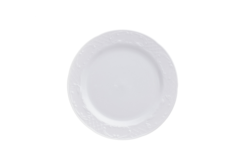Assiette à dessert en porcelaine avec relief 20cm