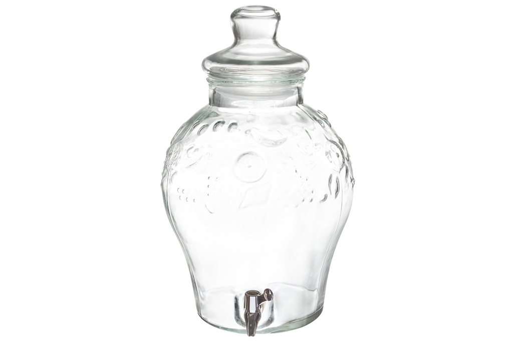 Bocal en verre avec robinet et bobine 12Lt