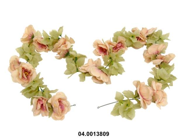 Couronne de rose artificielle de couleur pastel artificielle 200cm