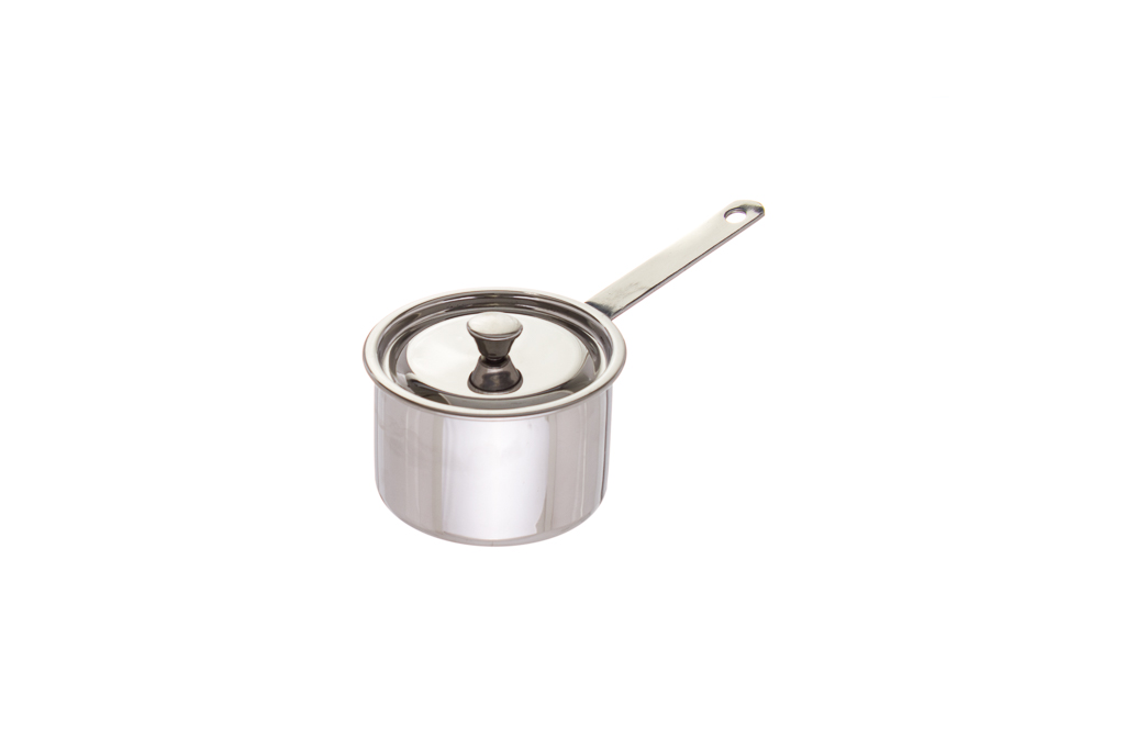 Mini cocotte en inox avec couvercle 365 ml 9x6 cm