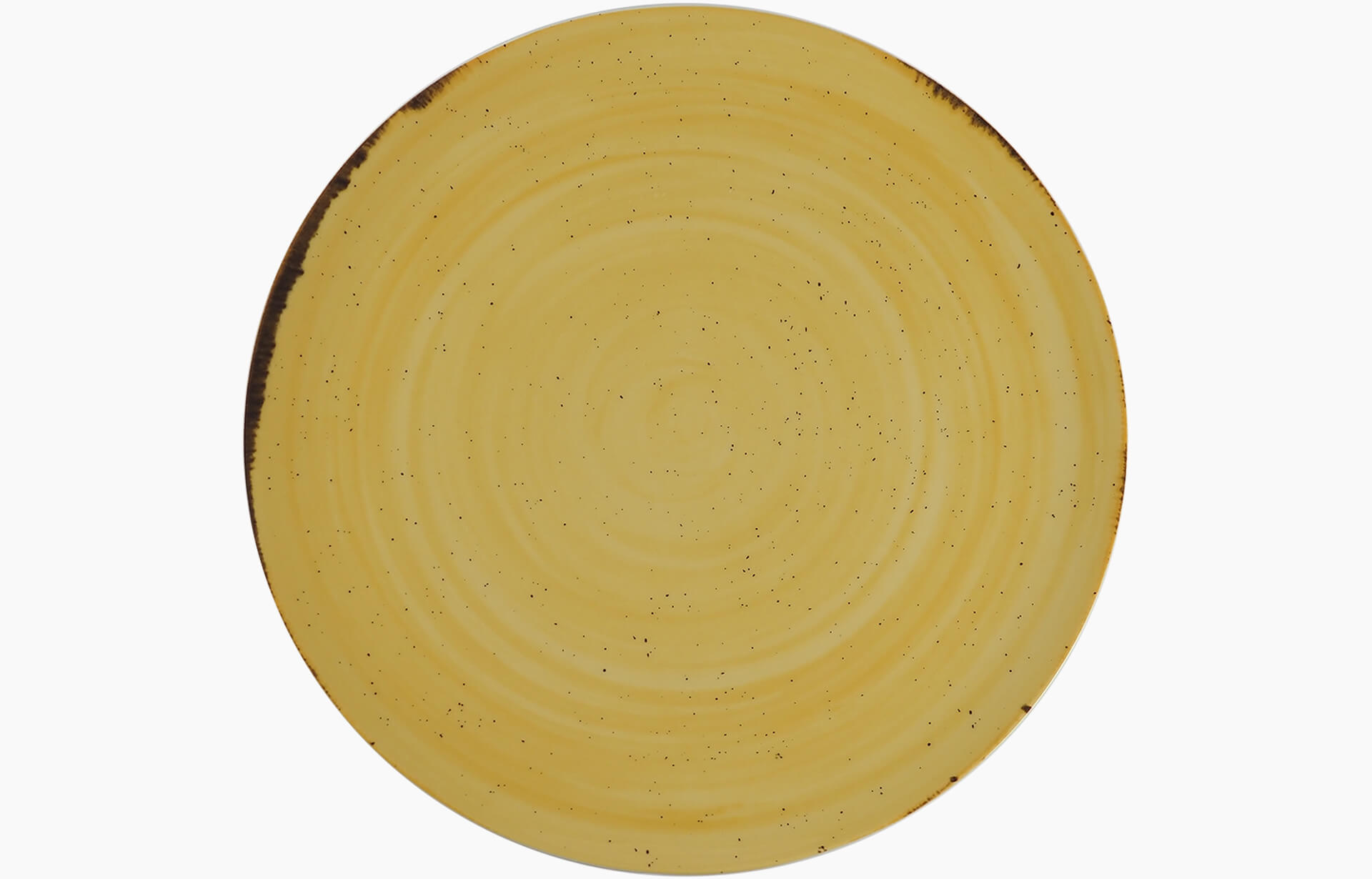 Assiette en porcelaine jaune Costa Verde 32 cm