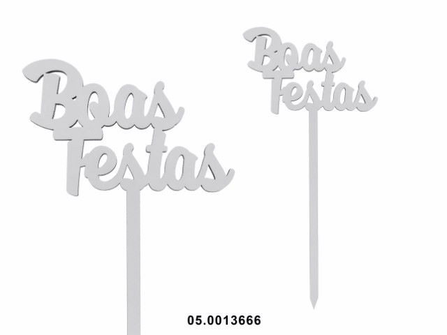 Joyeuses Fêtes Ornement en MDF 10x20cm