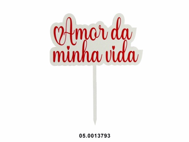 Ornement MDF Amour de ma vie 12x14cm