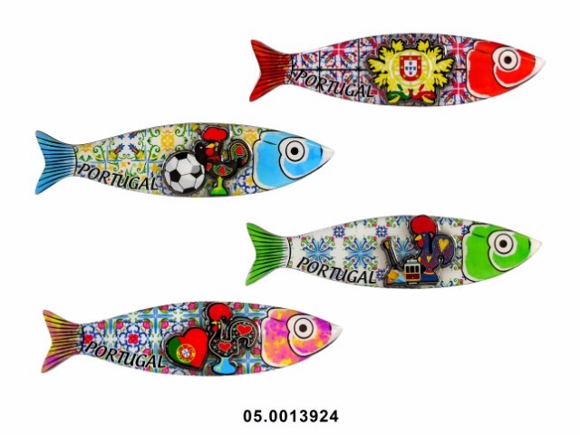 Sardine en céramique avec aimant 12cm