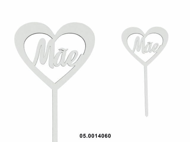 Ornement Mère Coeur MDF 8x14cm