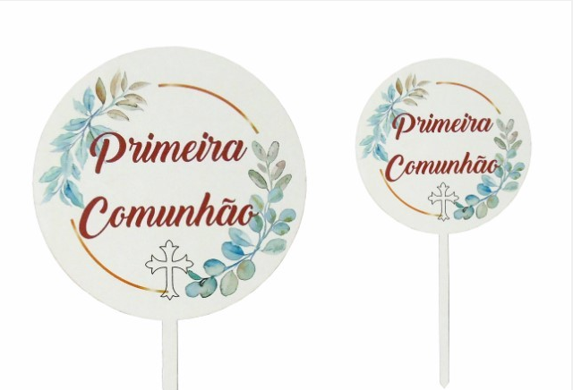 Ornement en MDF de 16 cm pour la première communion