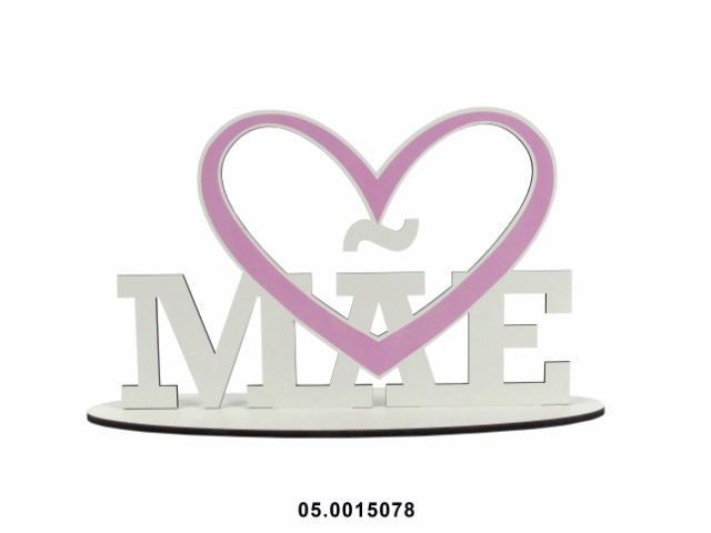Base en MDF Mère avec Coeur 30x20cm
