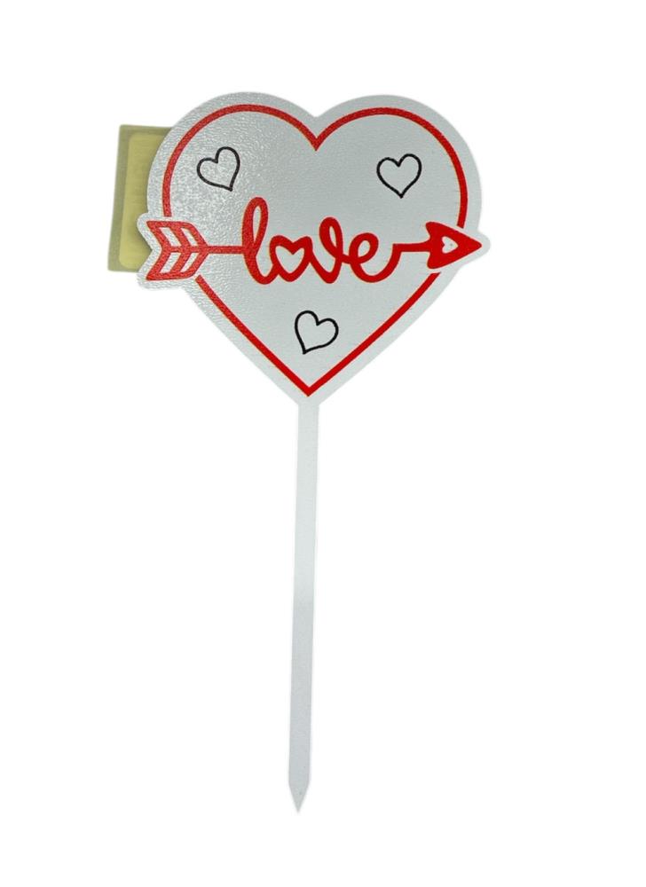 LOVE Coeur Surmatelas MDF 13x6cm