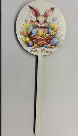 Ornement de lapin de Pâques en MDF 13cm