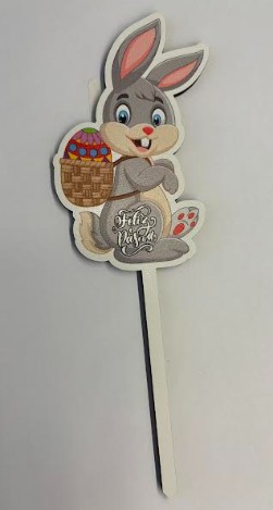 Ornement de lapin de Pâques en MDF 15cm