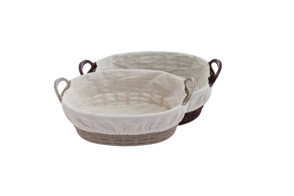 Corbeille à pain ovale doublée 24x17x7.5cm