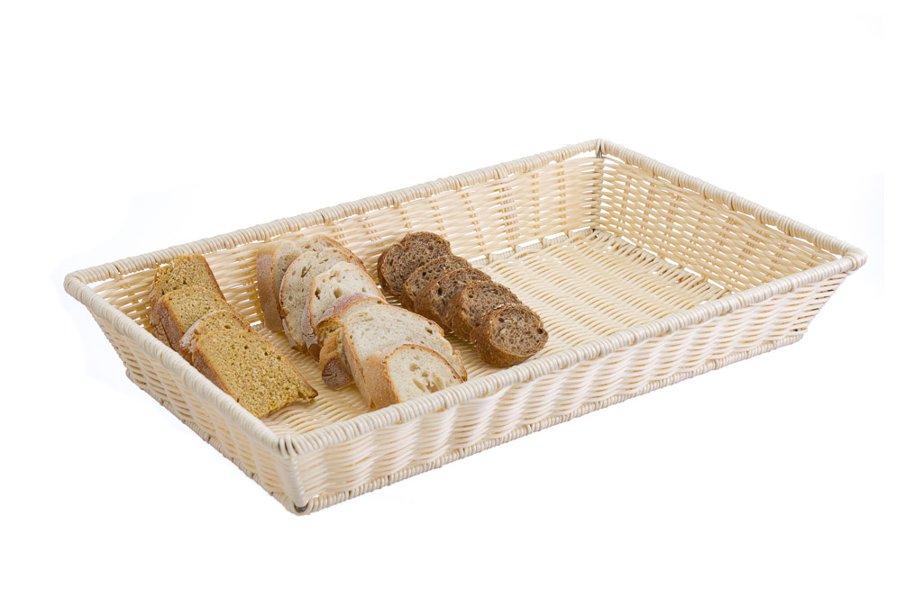 Panier en PP marron 52,5 x 32,5 x 8 cm