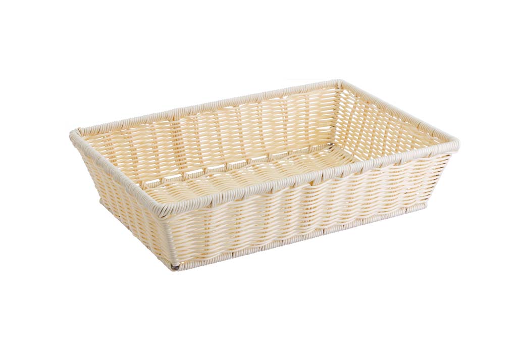 Panier rectangulaire. PP 42,5 x 28 x 10 cm