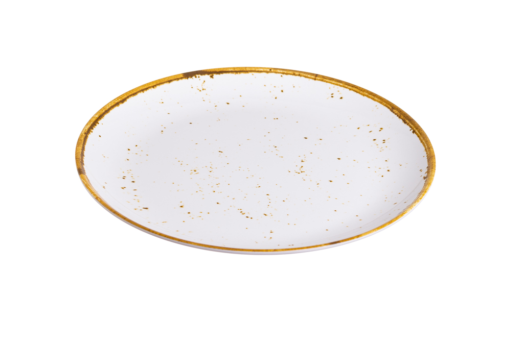 Assiette en mélamine cannelle 30,2x3cm