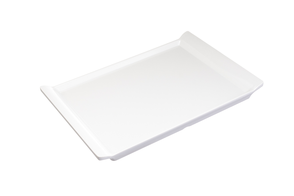 Plateau rectangulaire blanc (Mela) 37x25x3.6cm