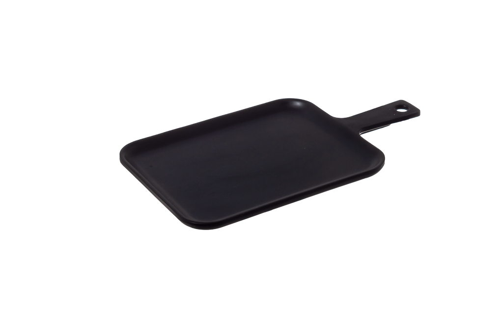 Plateau rectangulaire en mélamine avec câble, 24 x 14,2 x