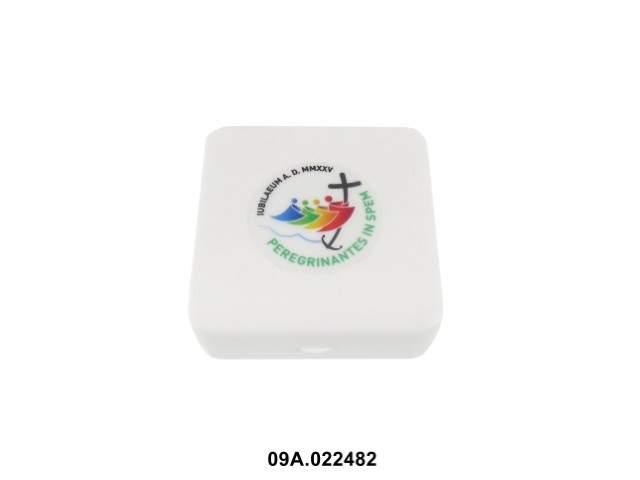 Pierres de cristal chapelet de 6 mm avec médaille Notre Père