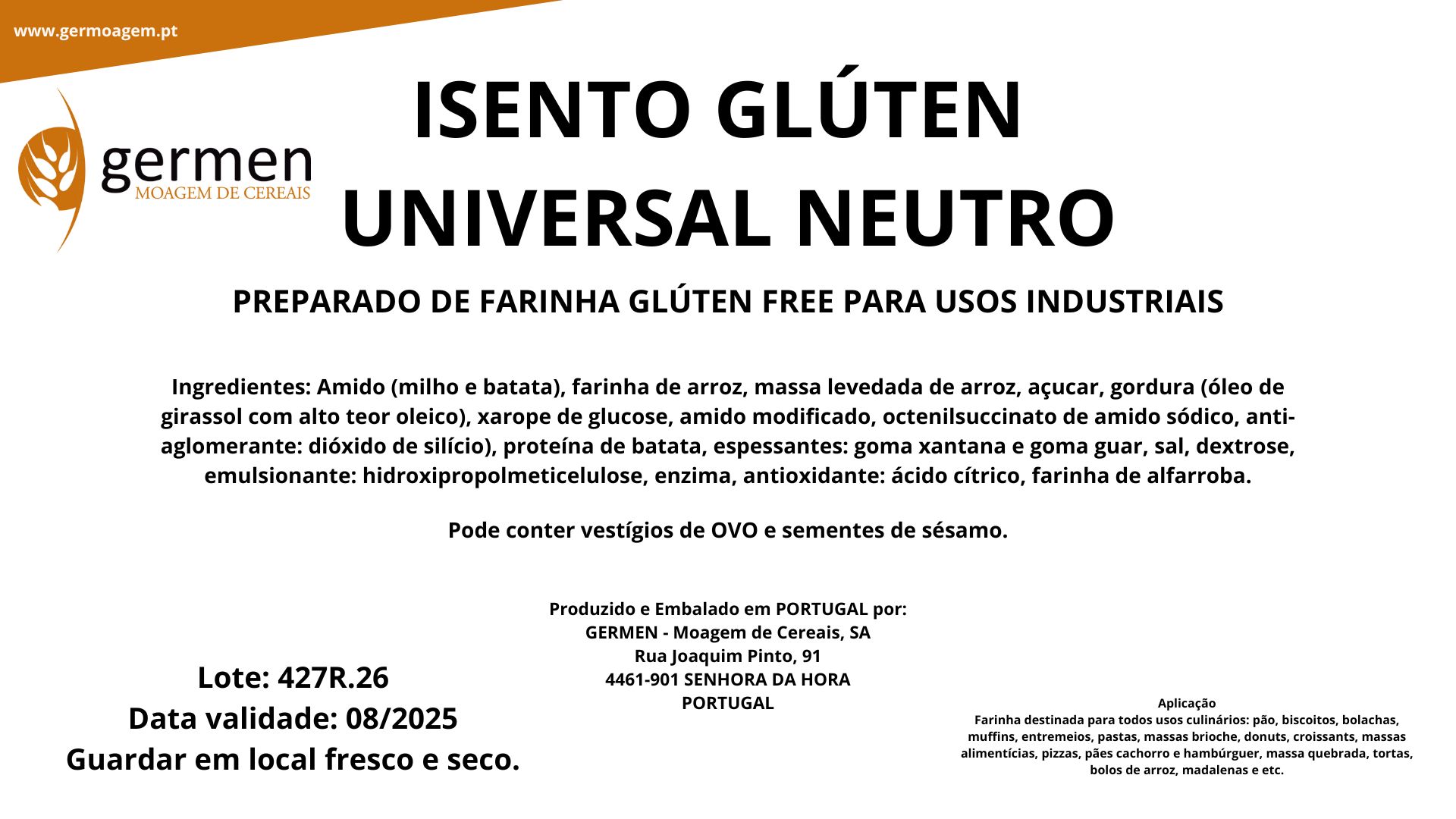 Farine universelle sans gluten