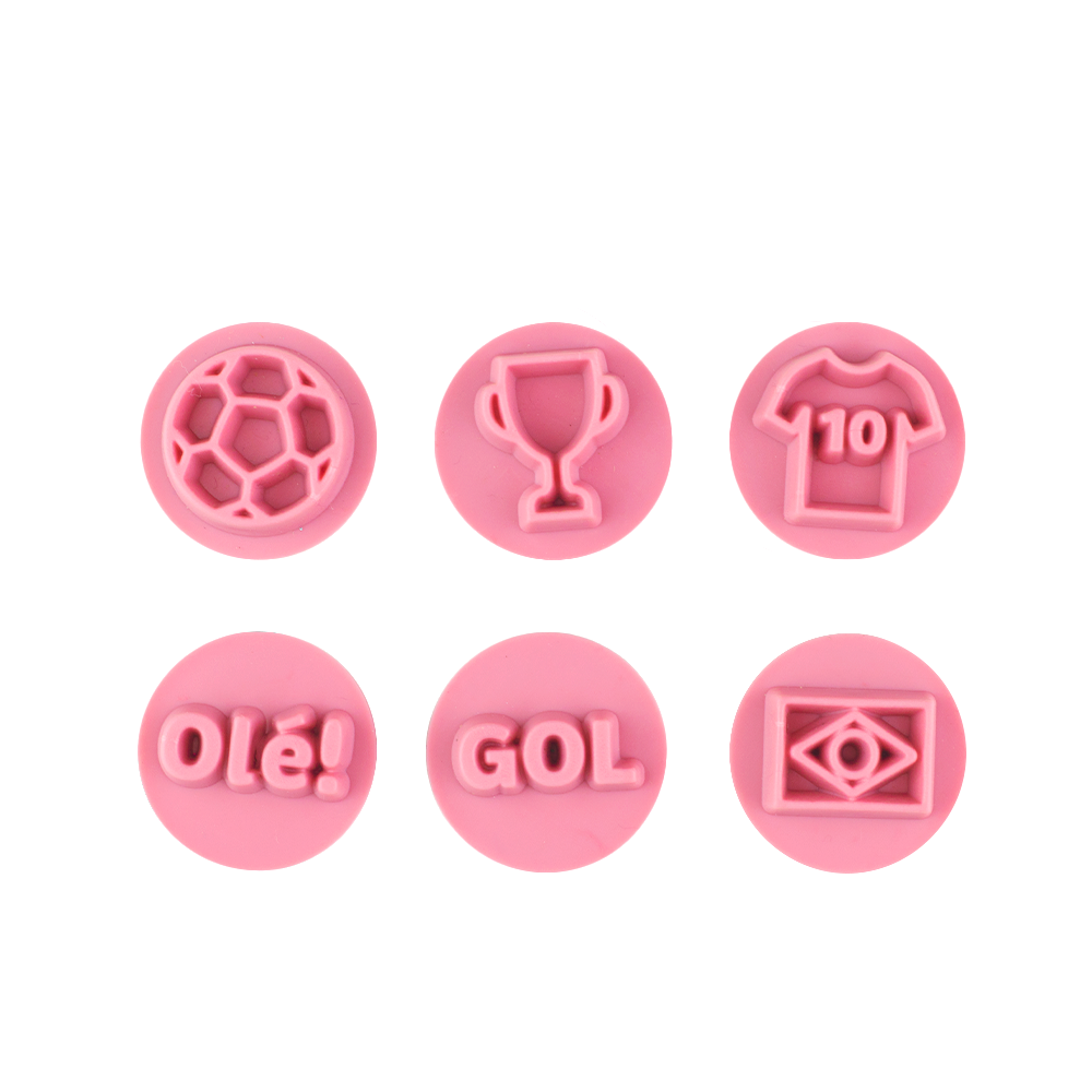 Kit de tampons de football 2cm 7 pièces.