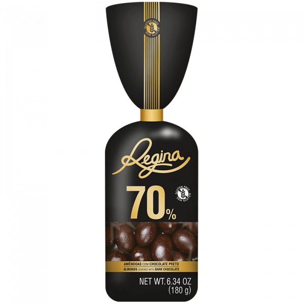 Sachet de chocolat noir et amandes 70 % 180g