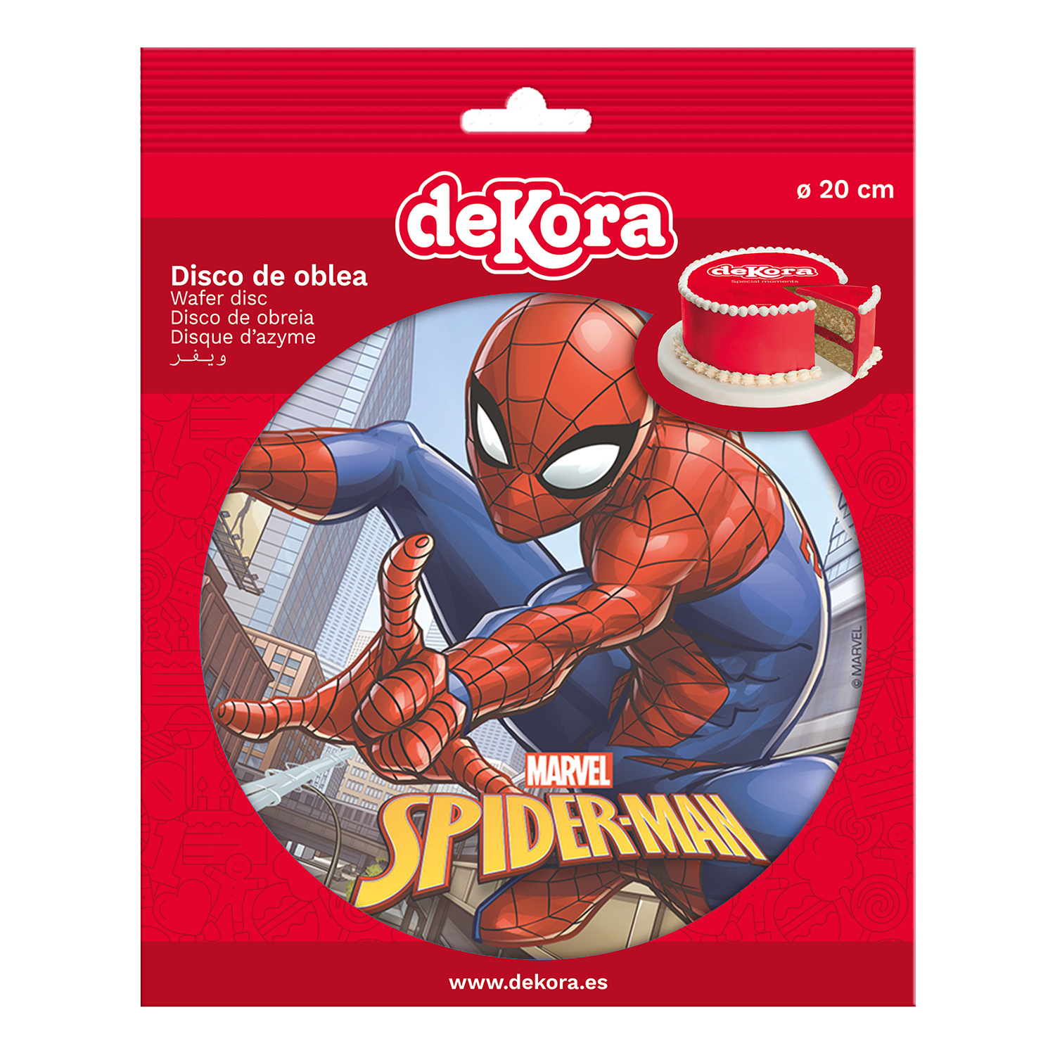 Disque hôte Spiderman 20cm