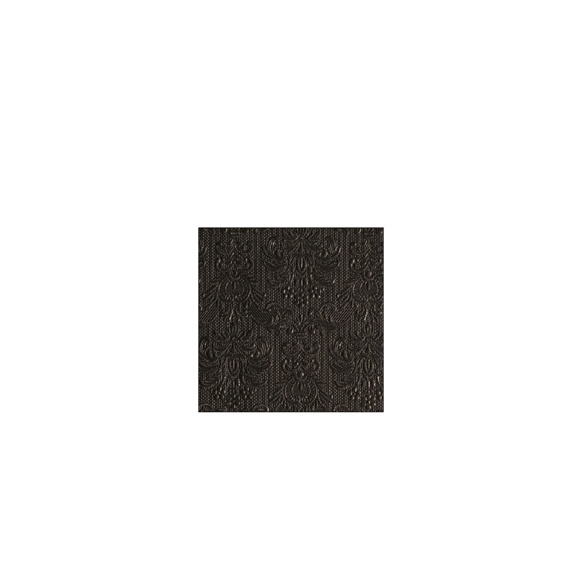 Serviette de table 25x25cm Noir Elegant Emb.15