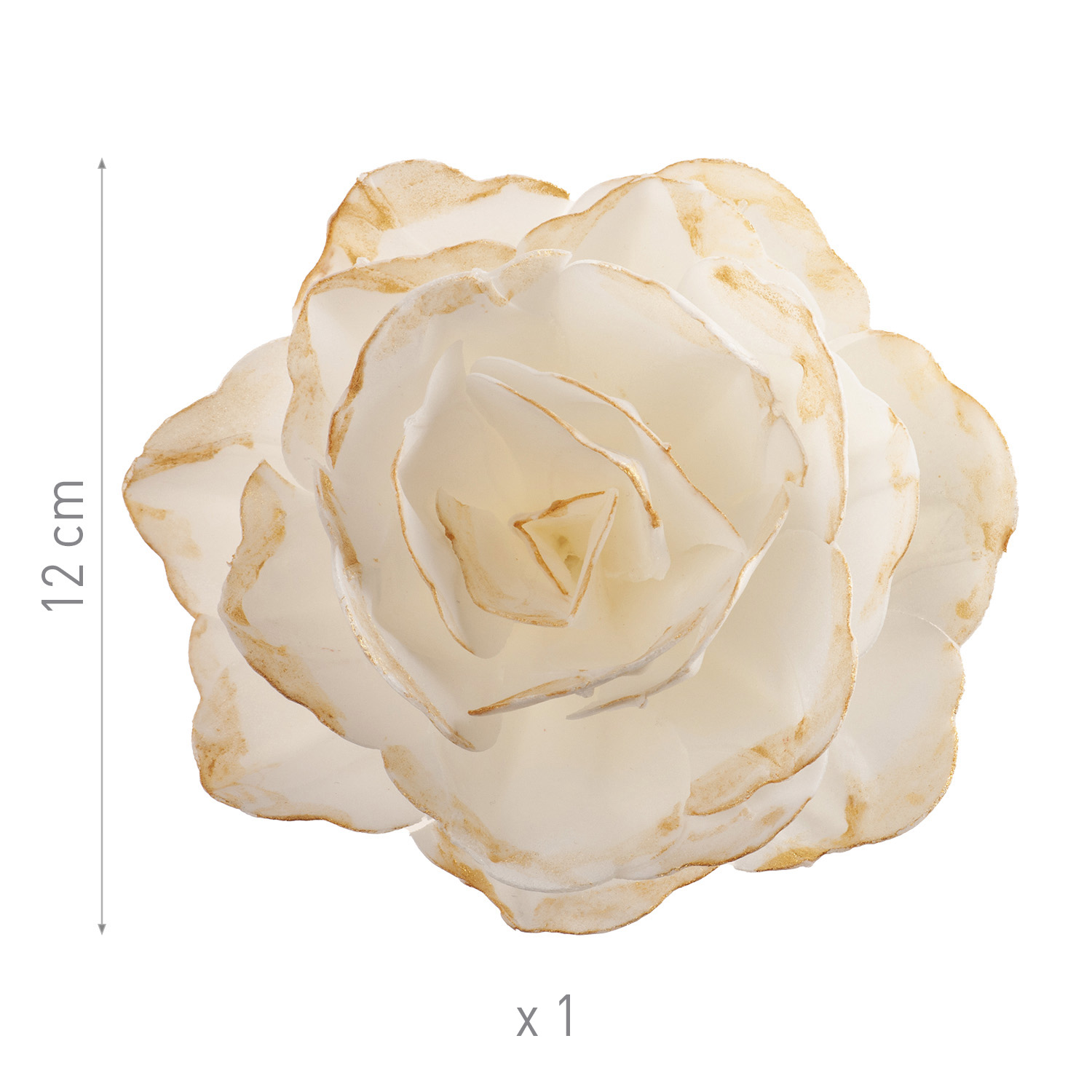 Hôte artistique rose dans un ton or de 12 cm