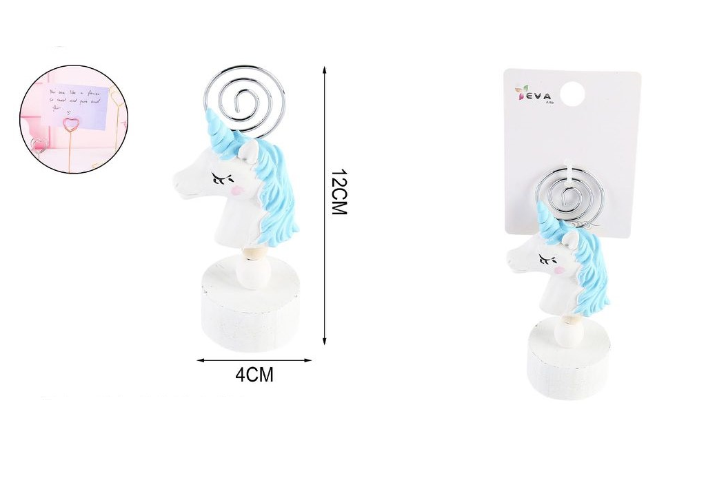 Licorne Souvenir Ton Bleu 12cm