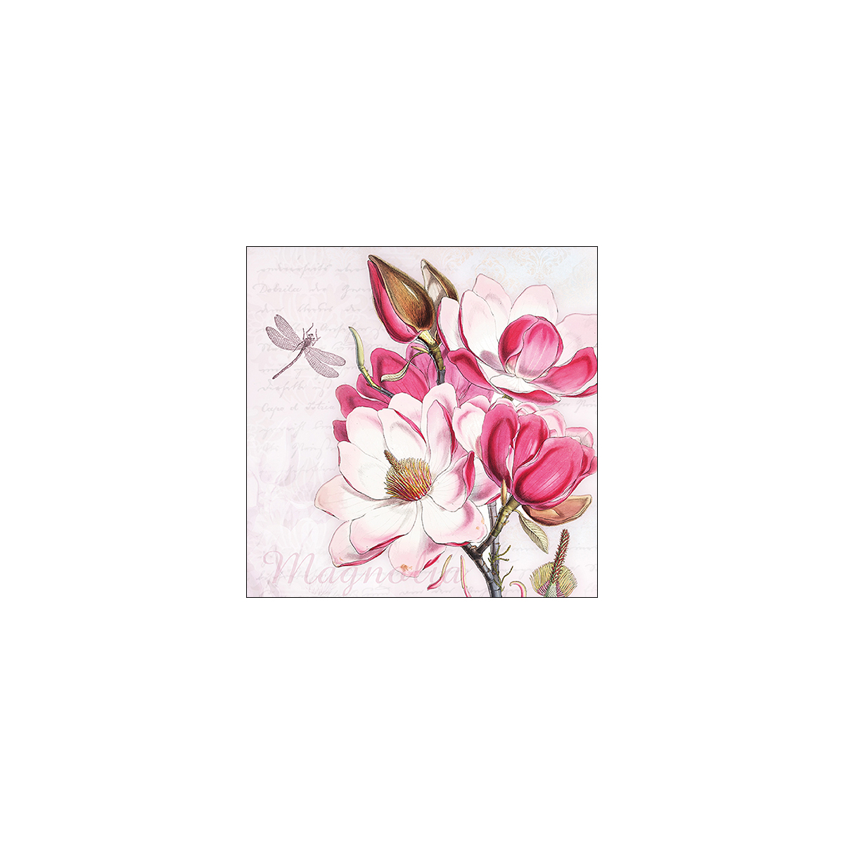 Magnolia Emb.20 Serviette 33xx33cm