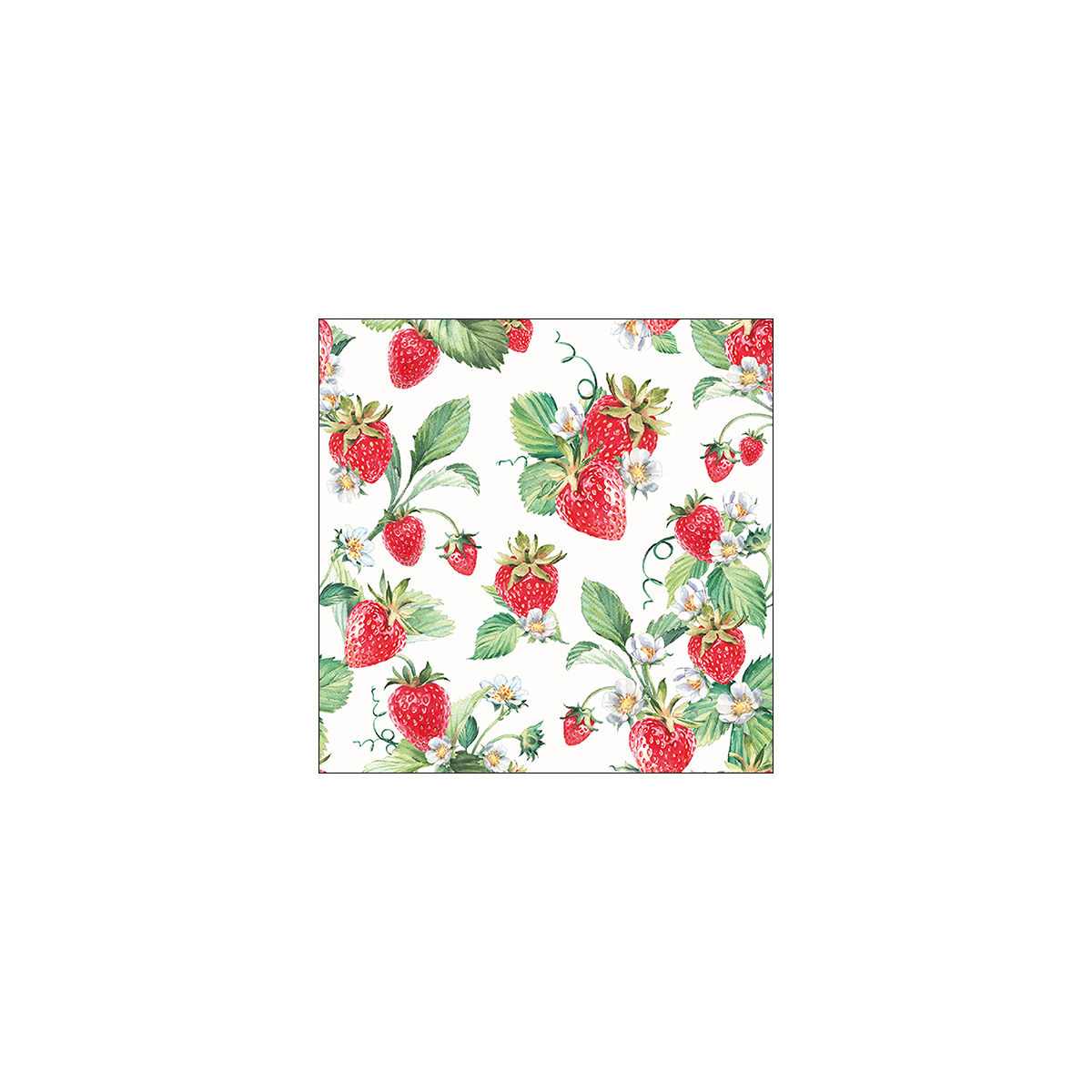 Serviette de table 33xx33cm Fraises des champs Emb.20