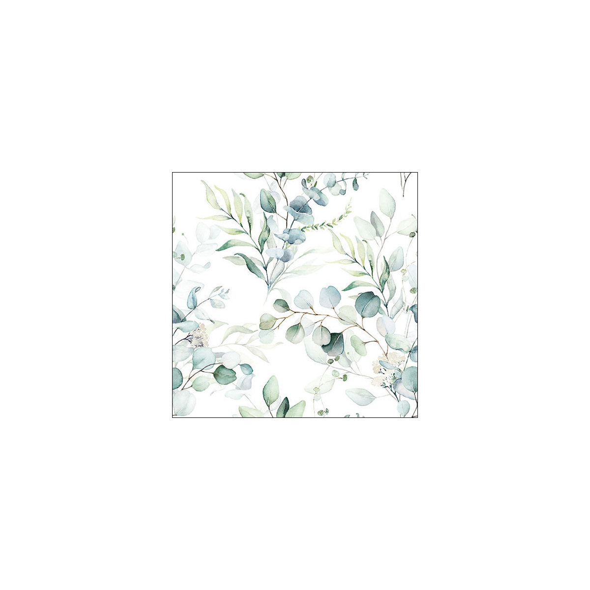 Serviette de table 33xx33cm Feuille d’eucalyptus Emb.20