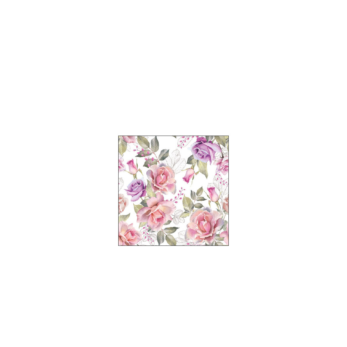 Serviette de table 33xx33cm rose Joséphine Emb.20