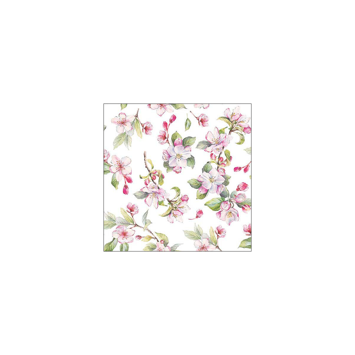 Serviette de table 33xx33cm Fleur de Printemps Emb.20
