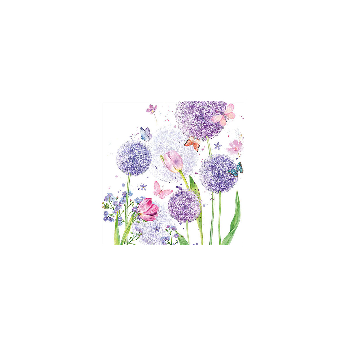 Serviette de table 33xx33cm Belles Fleurs Emb.20