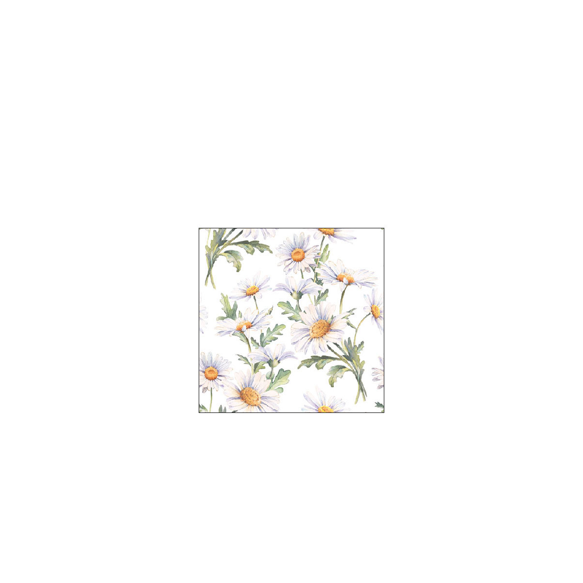 Serviette de table 33xx33cm Belles marguerites Emb.20