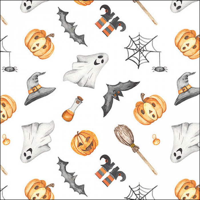 Serviette de table 33x33cm Halloween Emb.20