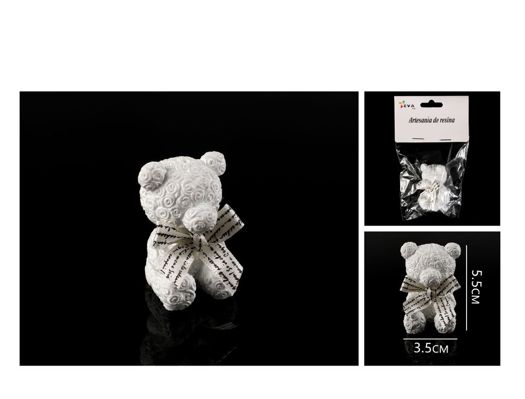 Ours en résine blanche de 5 cm