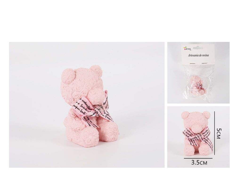Ours en résine rose 5cm