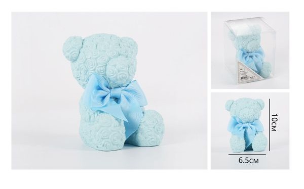Ours en résine bleu 10x6.5cm