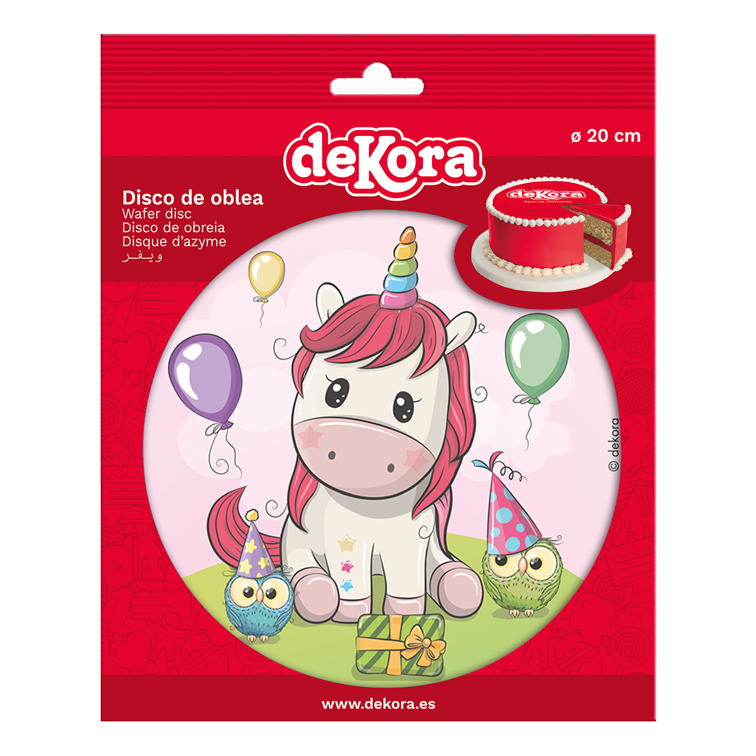 Disque hôte bébé licorne de 20 cm
