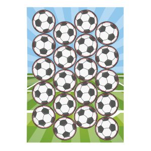 Mini disques gaufrettes football 3,4 cm Sc.20