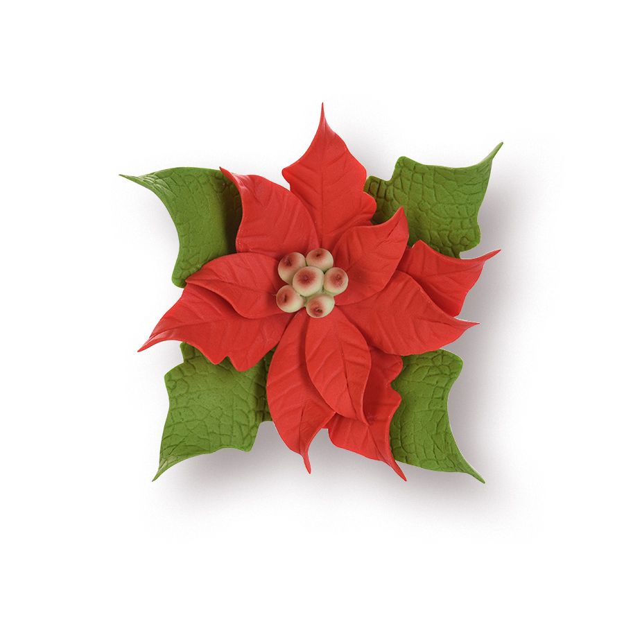 Bouquet de fleurs de Noël 10,5cm x 10