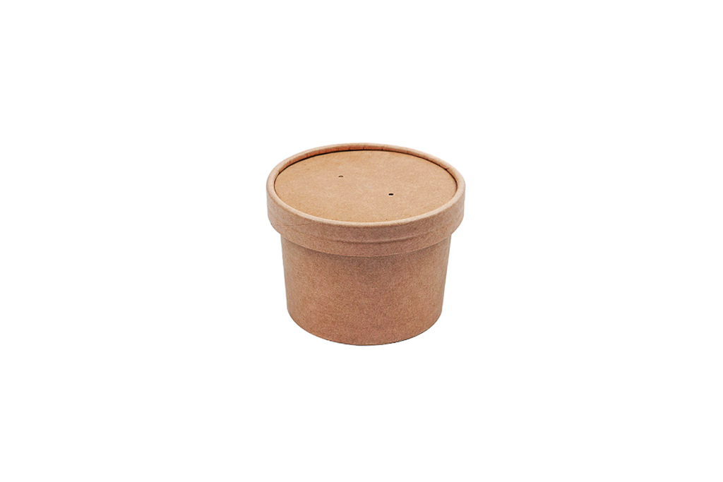 Gobelet Kraft avec Couvercle 354ml 98x81x70mm Pack 25