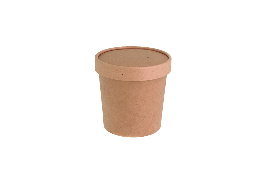 Gobelet kraft avec couvercle 472ml 98x75x99mm Emb.6