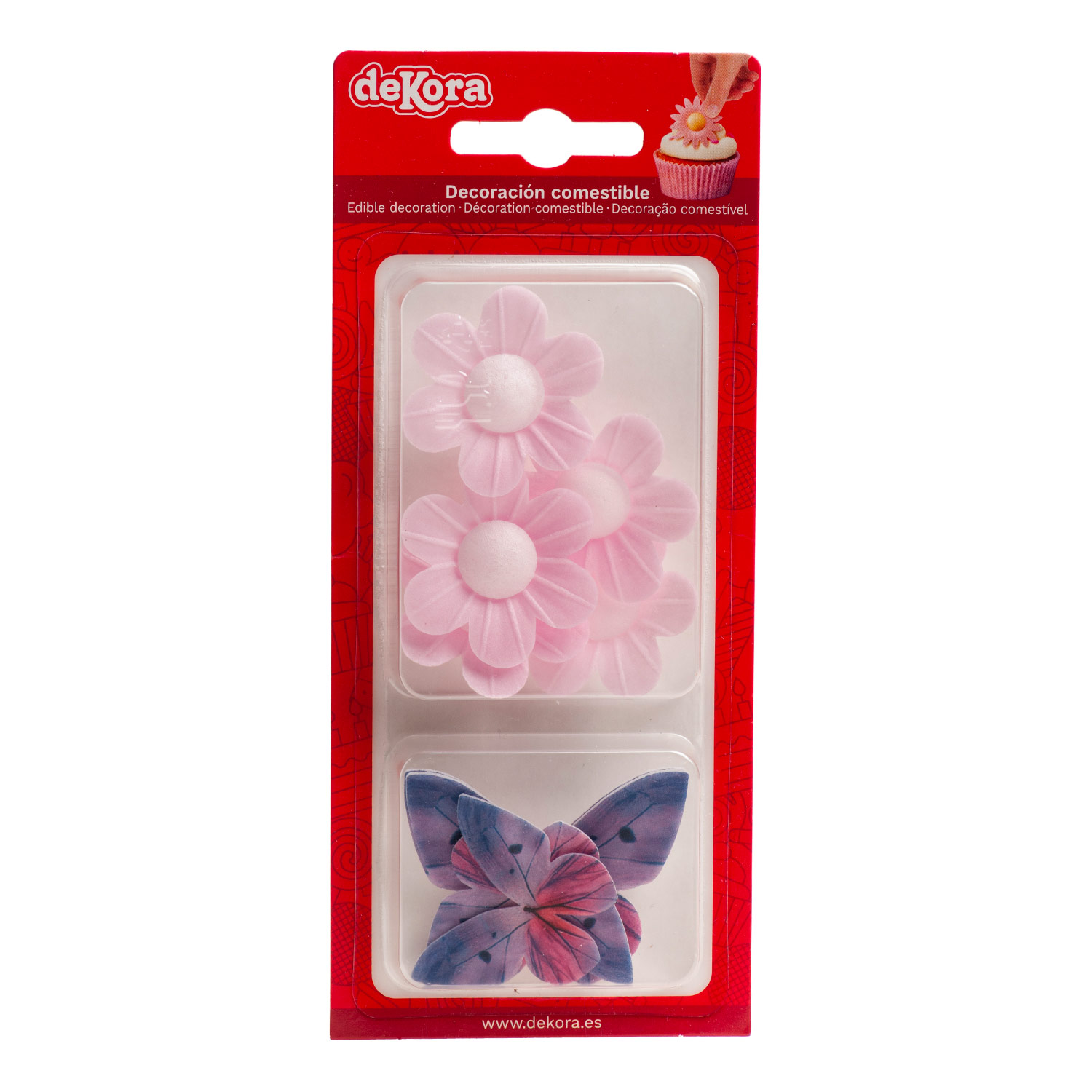 Paquet de 9 fleurs et papillons assortis