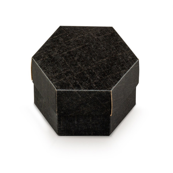 Boîtier hexagonal noir de 80 x 55 mm