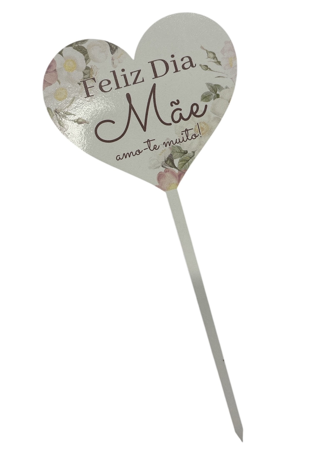 Ornement coeur en MDF Bonne Fête des Mères 6x12cm