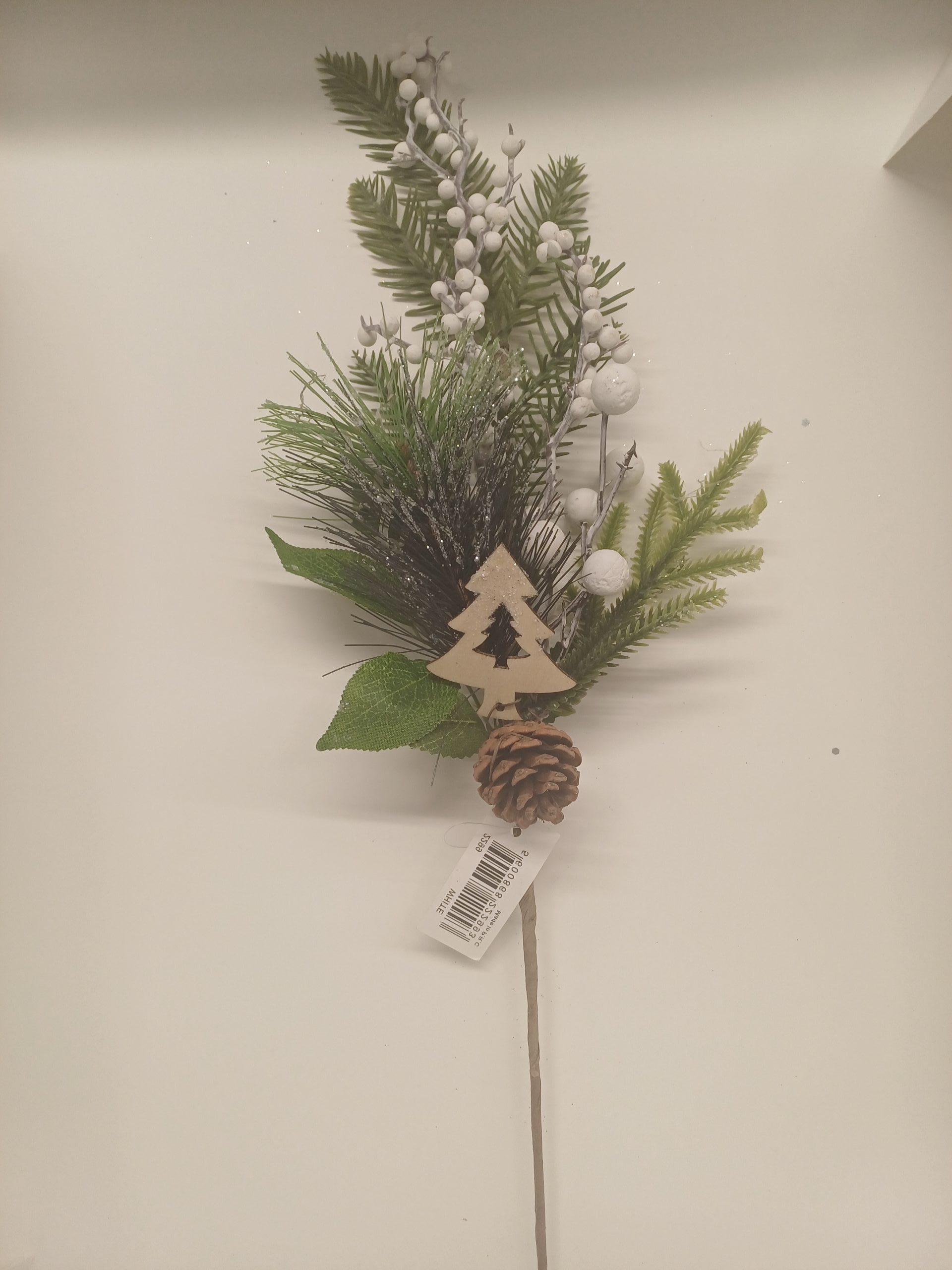 Branche de pin / Noël Blanc 50cm